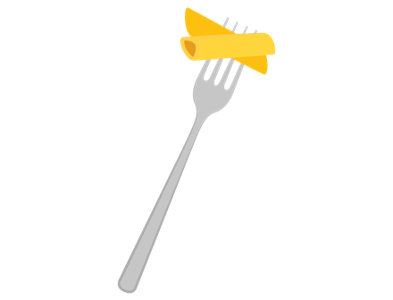 forchetta con pasta